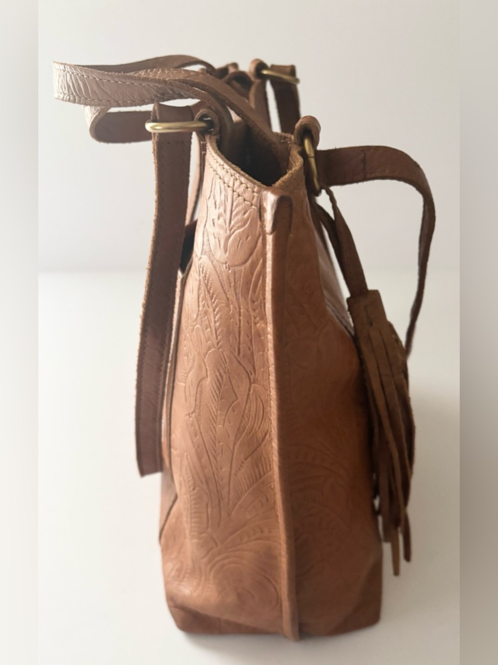 Margot New York Tooled Leather Shoulder Bag - Picture 2 of 6